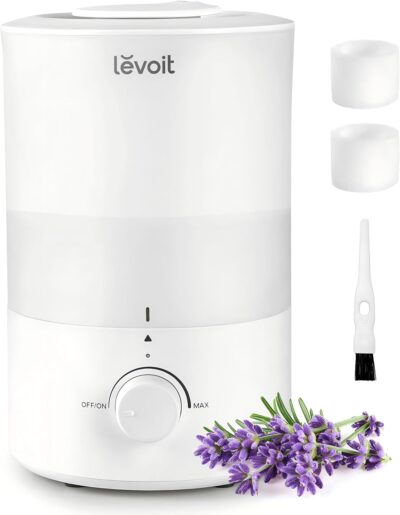 LEVOIT 3L Quiet Cool Mist Humidifier – Top Fill, Essential Oil Diffuser, 360° Nozzle for Bedroom, Baby & Large Rooms (US)