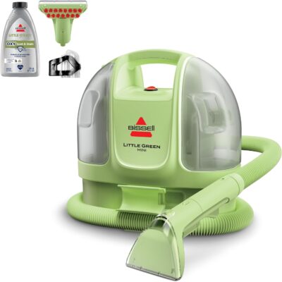 BISSELL Little Green Mini Portable Deep Cleaner – Powerful Carpet, Upholstery & Car Detailer with Self-Cleaning Tool (Tea Green, 4075)